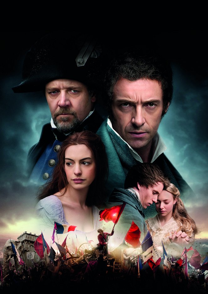 Los miserables - Promoción - Russell Crowe, Anne Hathaway, Hugh Jackman, Eddie Redmayne, Amanda Seyfried