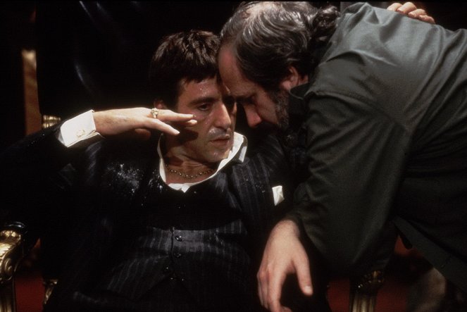 Zjizvená tvář - Z natáčení - Al Pacino, Brian De Palma