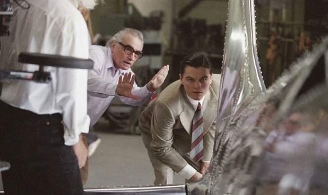 Letec - Z natáčení - Martin Scorsese, Leonardo DiCaprio