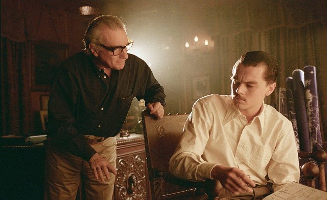 Aviator - Tournage - Martin Scorsese, Leonardo DiCaprio