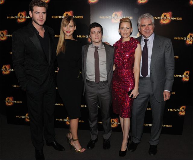 The Hunger Games - Evenementen - Liam Hemsworth, Jennifer Lawrence, Josh Hutcherson, Elizabeth Banks, Gary Ross