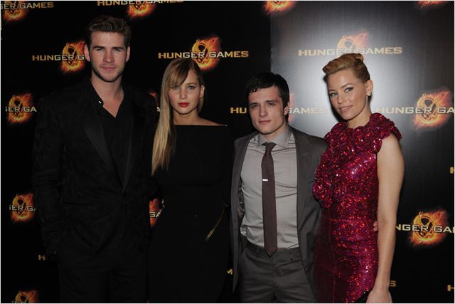 The Hunger Games - Evenementen - Liam Hemsworth, Jennifer Lawrence, Josh Hutcherson, Elizabeth Banks