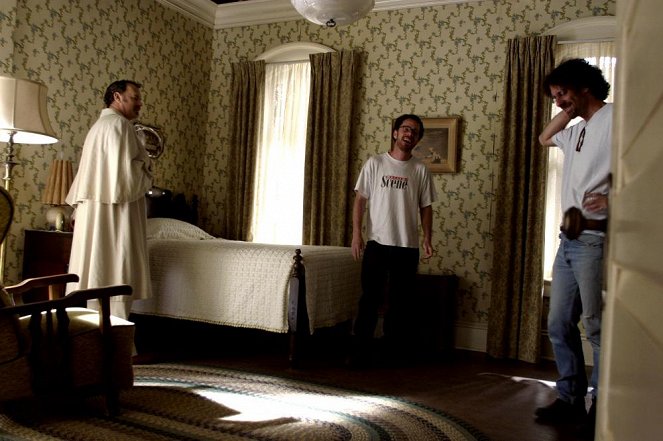 Lupiči paní domácí - Z natáčení - Tom Hanks, Joel Coen, Ethan Coen