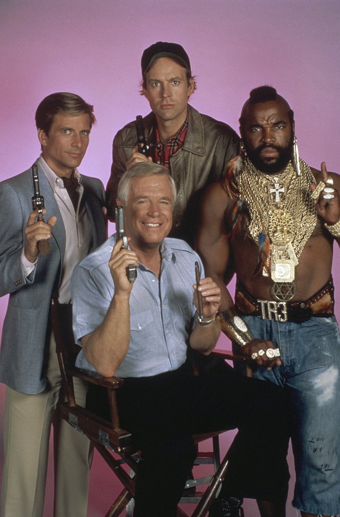 El equipo A - Promoción - Dirk Benedict, George Peppard, Dwight Schultz, Mr. T