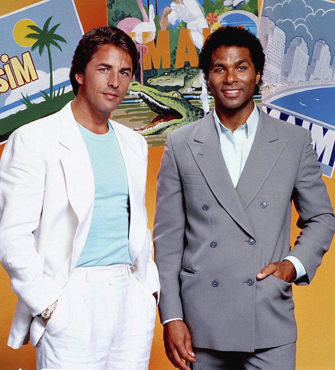 Miami Vice - Werbefoto - Don Johnson, Philip Michael Thomas