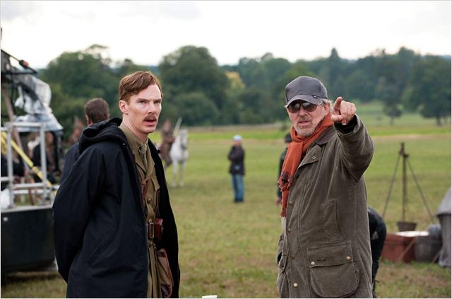 Sotahevonen - Kuvat kuvauksista - Benedict Cumberbatch, Steven Spielberg
