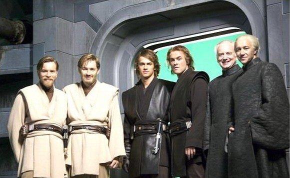 Star Wars: A Sith-ek bosszúja - Forgatási fotók - Ewan McGregor, Hayden Christensen, Ian McDiarmid