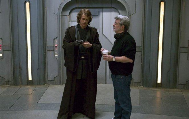 Star Wars: Episode III - Die Rache der Sith - Dreharbeiten - Hayden Christensen, George Lucas