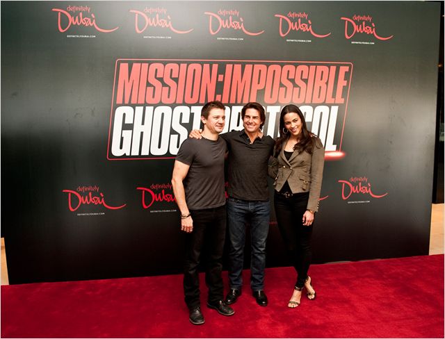 Mission: Impossible IV - Protokół duchów - Z imprez - Jeremy Renner, Tom Cruise, Paula Patton