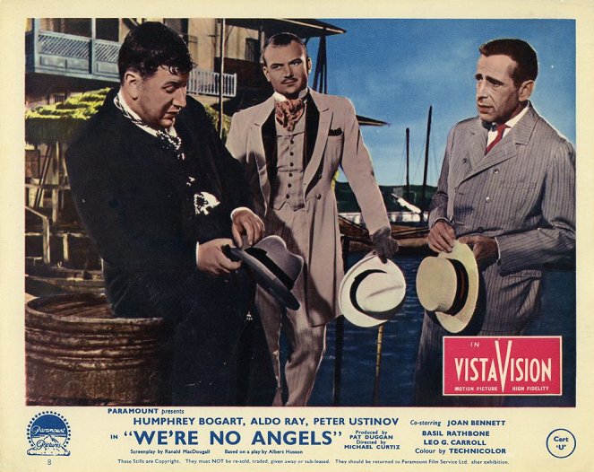 We're No Angels - Lobby Cards - Peter Ustinov, Aldo Ray, Humphrey Bogart