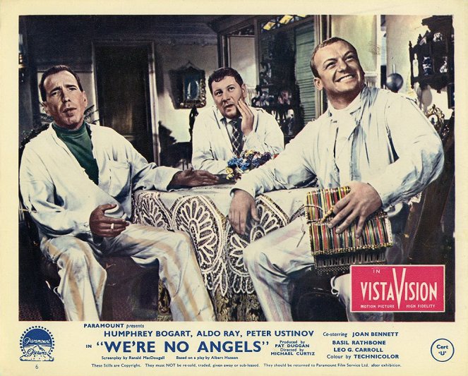 We're No Angels - Lobby Cards - Humphrey Bogart, Peter Ustinov, Aldo Ray