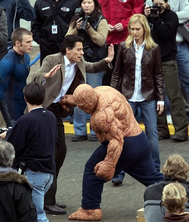 Fantastic Four - Kuvat kuvauksista - Chris Evans, Ioan Gruffudd, Michael Chiklis, Jessica Alba