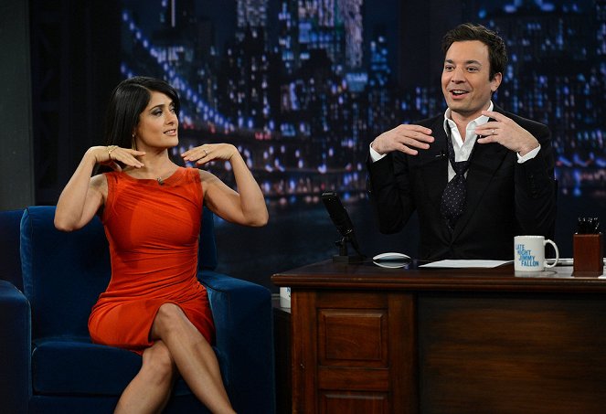 Late Night with Jimmy Fallon - Film - Salma Hayek, Jimmy Fallon