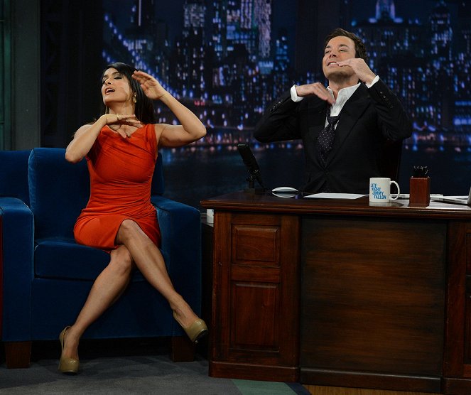 Late Night with Jimmy Fallon - Photos - Salma Hayek, Jimmy Fallon