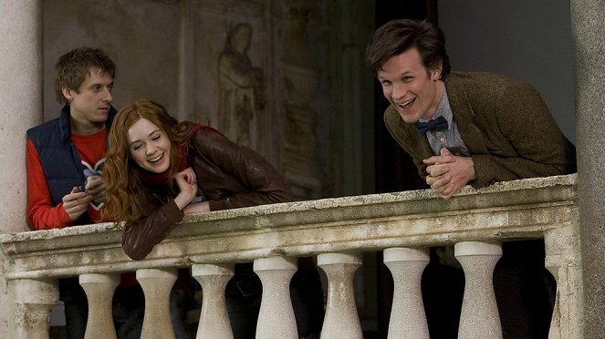 Doctor Who - Die Vampire von Venedig - Dreharbeiten - Arthur Darvill, Karen Gillan, Matt Smith