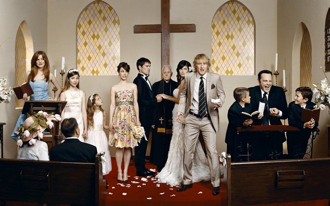 Die Hochzeits-Crasher - Werbefoto - Isla Fisher, Rachel McAdams, Owen Wilson, Vince Vaughn