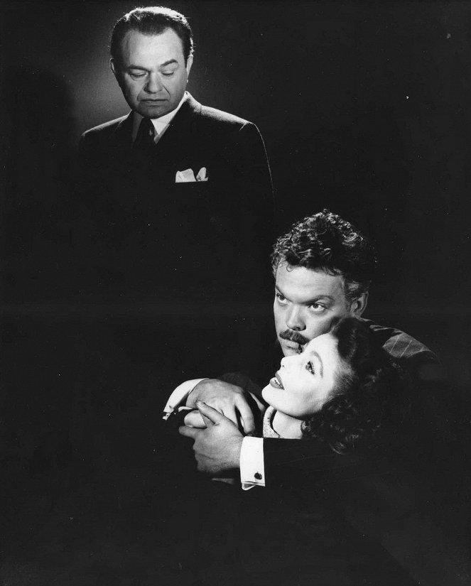Muukalainen katosi - Promokuvat - Edward G. Robinson, Loretta Young, Orson Welles