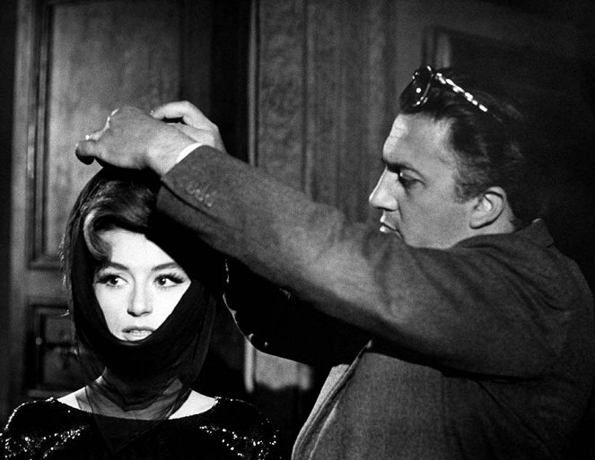 La dolce vita - Dreharbeiten - Anouk Aimée, Federico Fellini