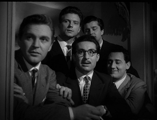 Los inútiles - De la película - Franco Fabrizi, Franco Interlenghi, Leopoldo Trieste, Riccardo Fellini, Alberto Sordi