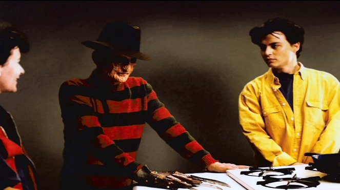 Freddy halála - Az utolsó rémálom - Forgatási fotók - Rachel Talalay, Robert Englund, Johnny Depp