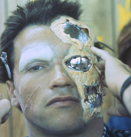 O Exterminador Implacável - De filmagens - Arnold Schwarzenegger