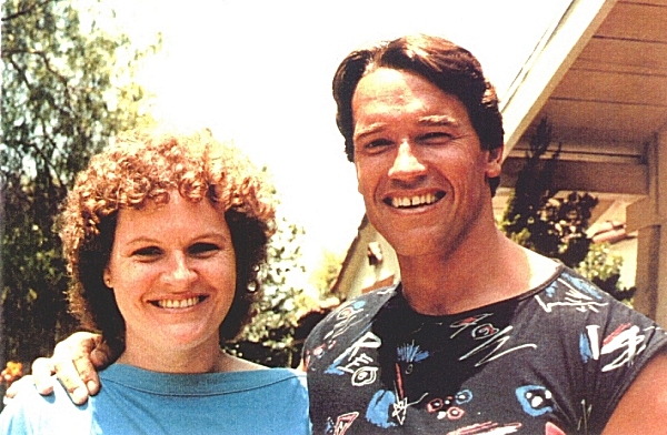 O Exterminador Implacável - De filmagens - Marianne Muellerleile, Arnold Schwarzenegger