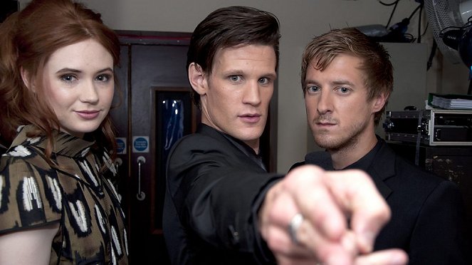 Doctor Who - Tournage - Karen Gillan, Matt Smith, Arthur Darvill