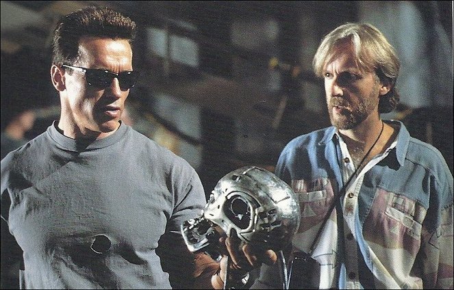 Terminátor 2: Den zúčtování - Z natáčení - Arnold Schwarzenegger, James Cameron