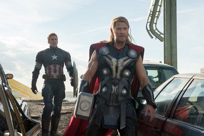 Avengers: Age of Ultron - Z filmu - Chris Evans, Chris Hemsworth