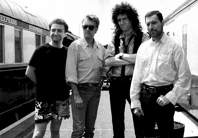 Queen: Breakthru - Del rodaje - John Deacon, Roger Taylor, Brian May, Freddie Mercury