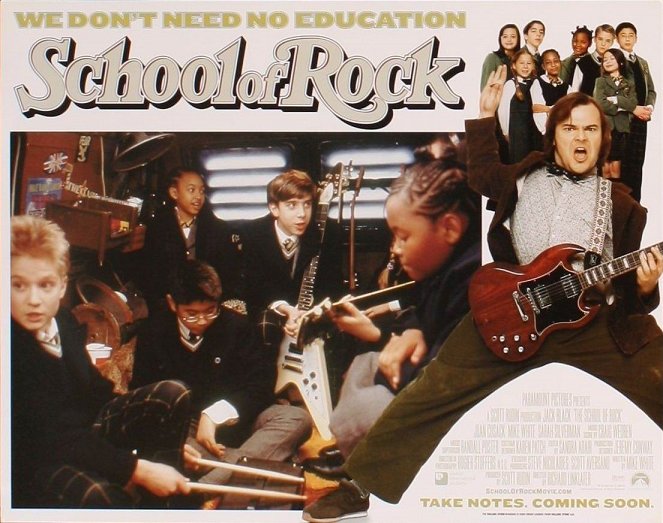 The School of Rock - Lobbykaarten - Kevin Alexander Clark, Aleisha Allen, Robert Tsai, Joey Gaydos Jr., Maryam Hassan