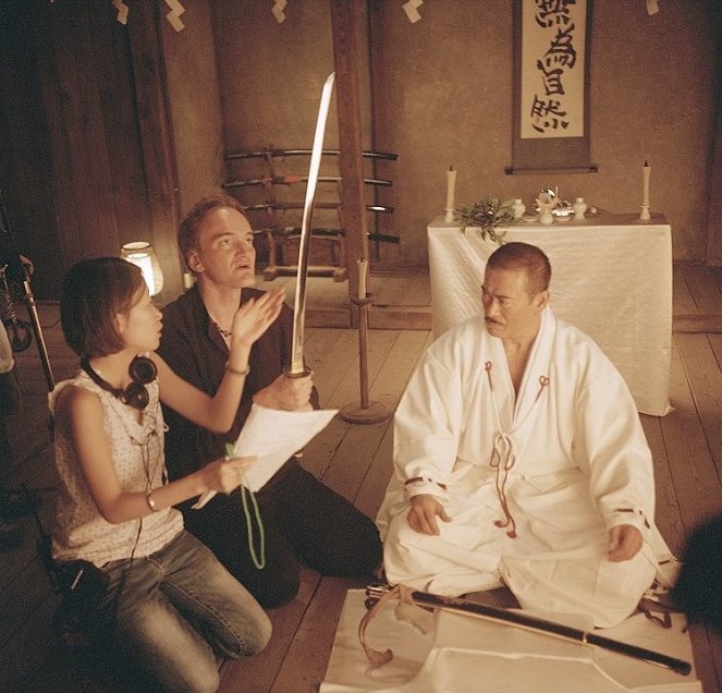 Kill Bill - Forgatási fotók - Quentin Tarantino, Sonny Chiba