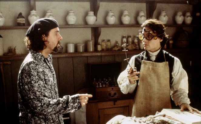 Sleepy Hollow - Dreharbeiten - Tim Burton, Johnny Depp