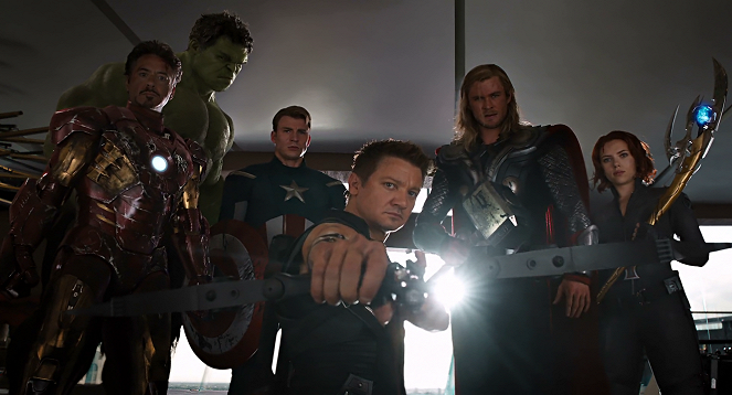 The Avengers - Van film - Robert Downey Jr., Chris Evans, Jeremy Renner, Chris Hemsworth, Scarlett Johansson