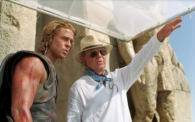 Tróia - De filmagens - Brad Pitt, Wolfgang Petersen