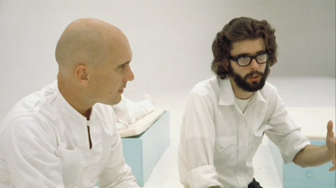 THX 1138 - Forgatási fotók - Robert Duvall, George Lucas