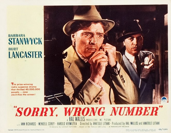 Sorry, Wrong Number - Lobby Cards