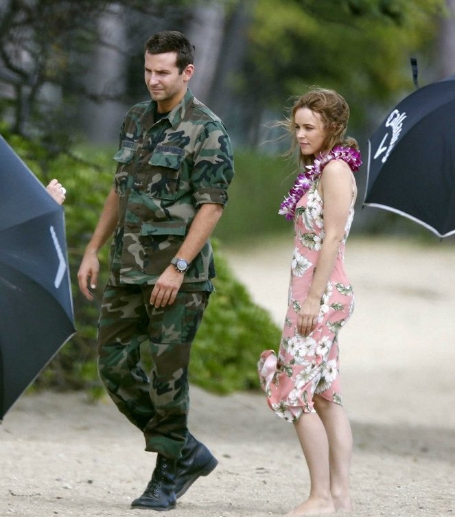 Aloha - Van de set - Bradley Cooper, Rachel McAdams