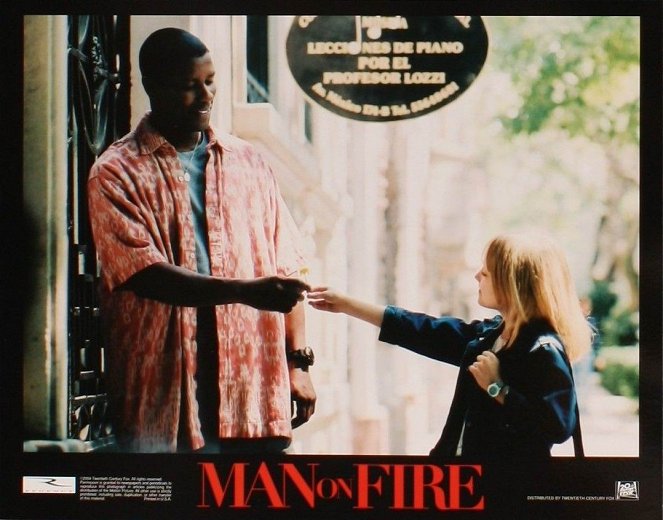Mann unter Feuer - Lobbykarten - Denzel Washington, Dakota Fanning