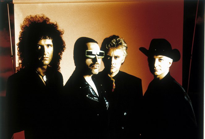 Queen: The Invisible Man - Promoción - Brian May, Freddie Mercury, Roger Taylor, John Deacon