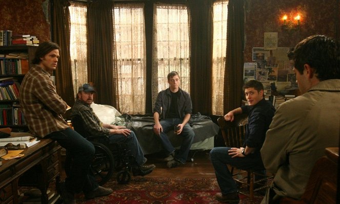 Supernatural - Kein Weg zurück - Filmfotos - Jared Padalecki, Jim Beaver, Jake Abel, Jensen Ackles