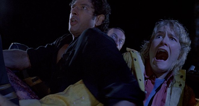 Jurassic Park - Filmfotos - Jeff Goldblum, Laura Dern