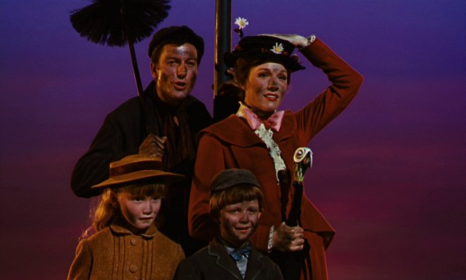 Mary Poppins - Filmfotók - Karen Dotrice, Dick Van Dyke, Matthew Garber, Julie Andrews