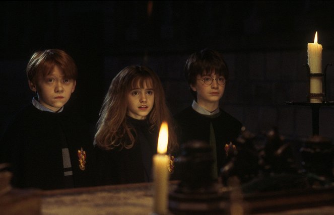 Harry Potter und der Stein der Weisen - Filmfotos - Rupert Grint, Emma Watson, Daniel Radcliffe