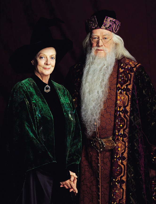 Harry Potter y la Piedra Filosofal - Promoción - Maggie Smith, Richard Harris
