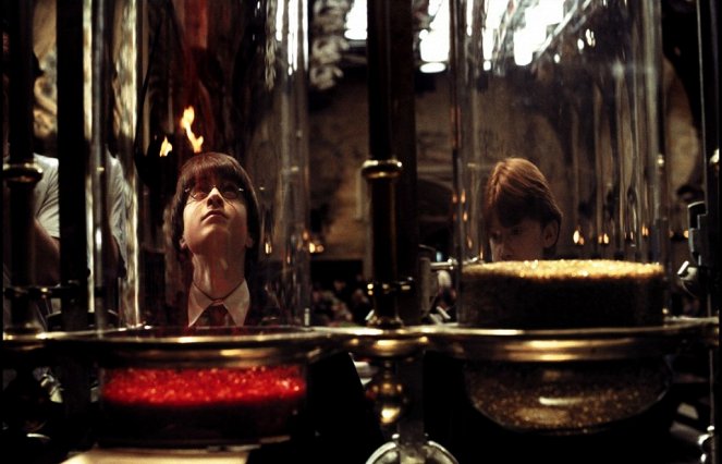 Harry Potter a Kámen mudrců - Z filmu - Daniel Radcliffe, Rupert Grint