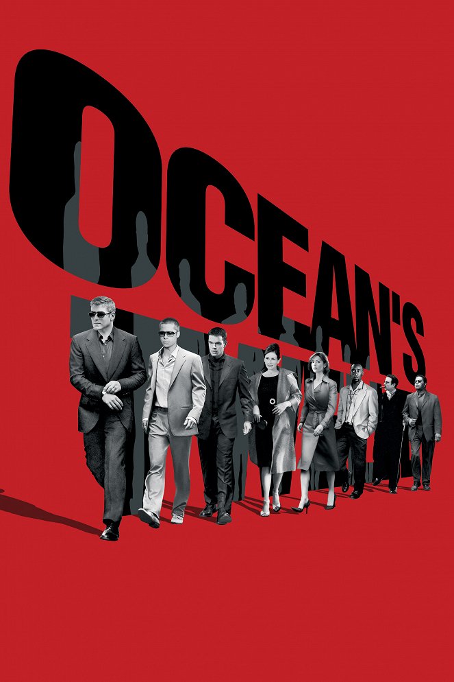 Ocean's Twelve - Werbefoto - George Clooney, Brad Pitt, Matt Damon, Julia Roberts, Catherine Zeta-Jones, Don Cheadle