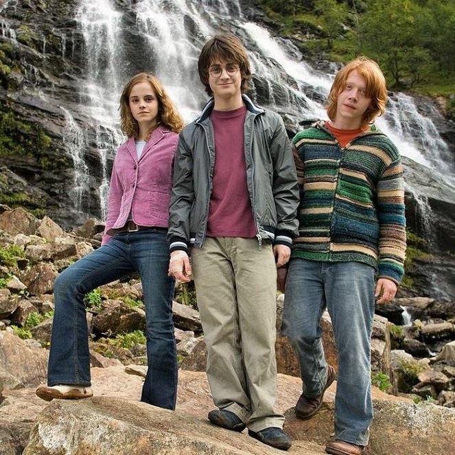 Harry Potter és a Tűz Serlege - Forgatási fotók - Emma Watson, Daniel Radcliffe, Rupert Grint