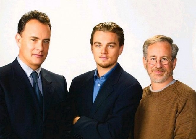 Catch Me If You Can - Werbefoto - Tom Hanks, Leonardo DiCaprio, Steven Spielberg
