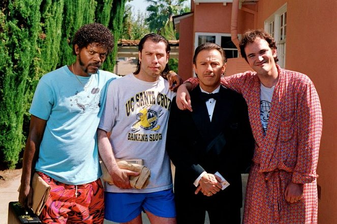 Ponyvaregény - Pulp Fiction - Forgatási fotók - Samuel L. Jackson, John Travolta, Harvey Keitel, Quentin Tarantino